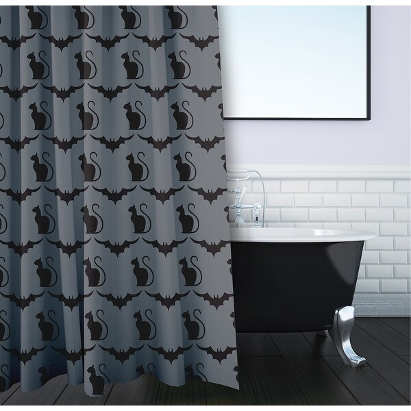 Cats and Bats Shower Curtain