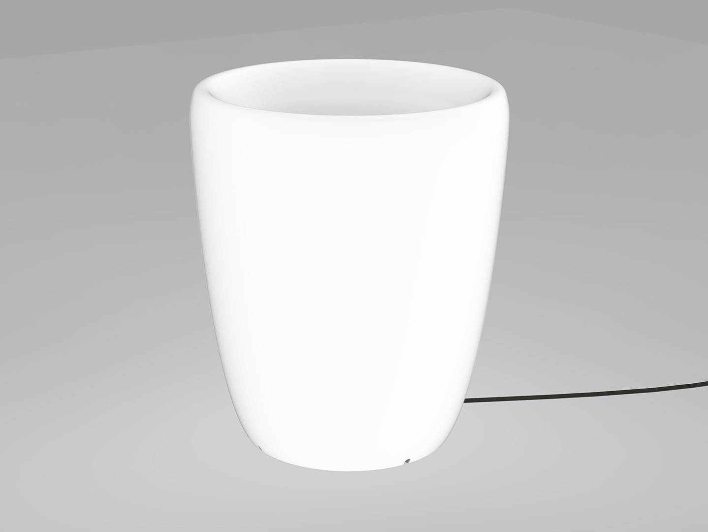 Lampa zewnętrza stojąca Flowerpot S biała