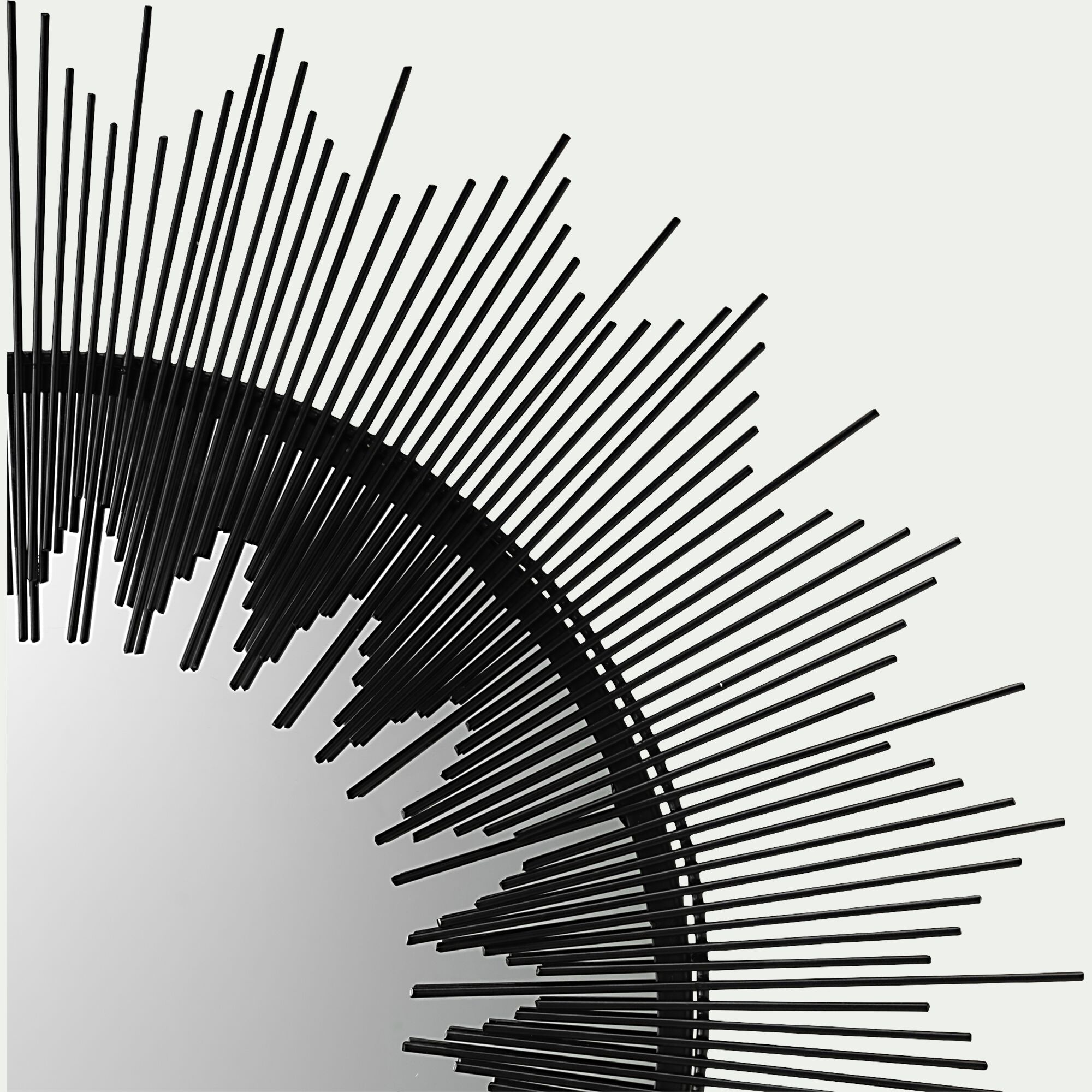 ANAYA - Miroir soleil en acier et verre - gris D81cm