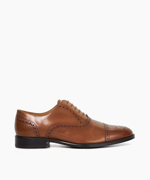 Soliders Tan - Leather Lace-Up Brogues