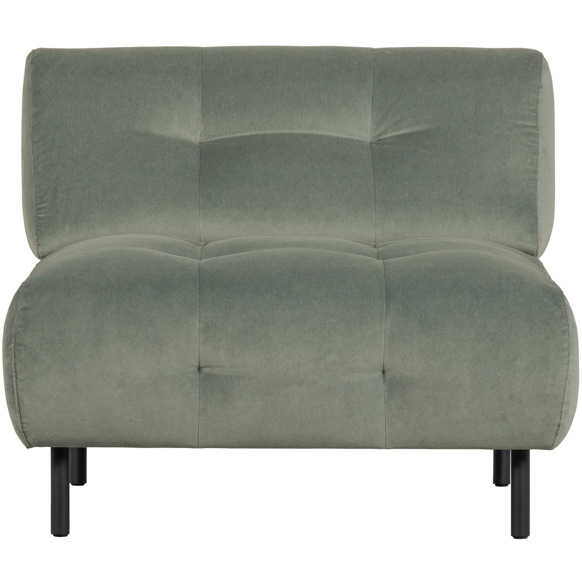 WOOOD fauteuil Lloyd - Velvet - Waterplant - 75x90x90