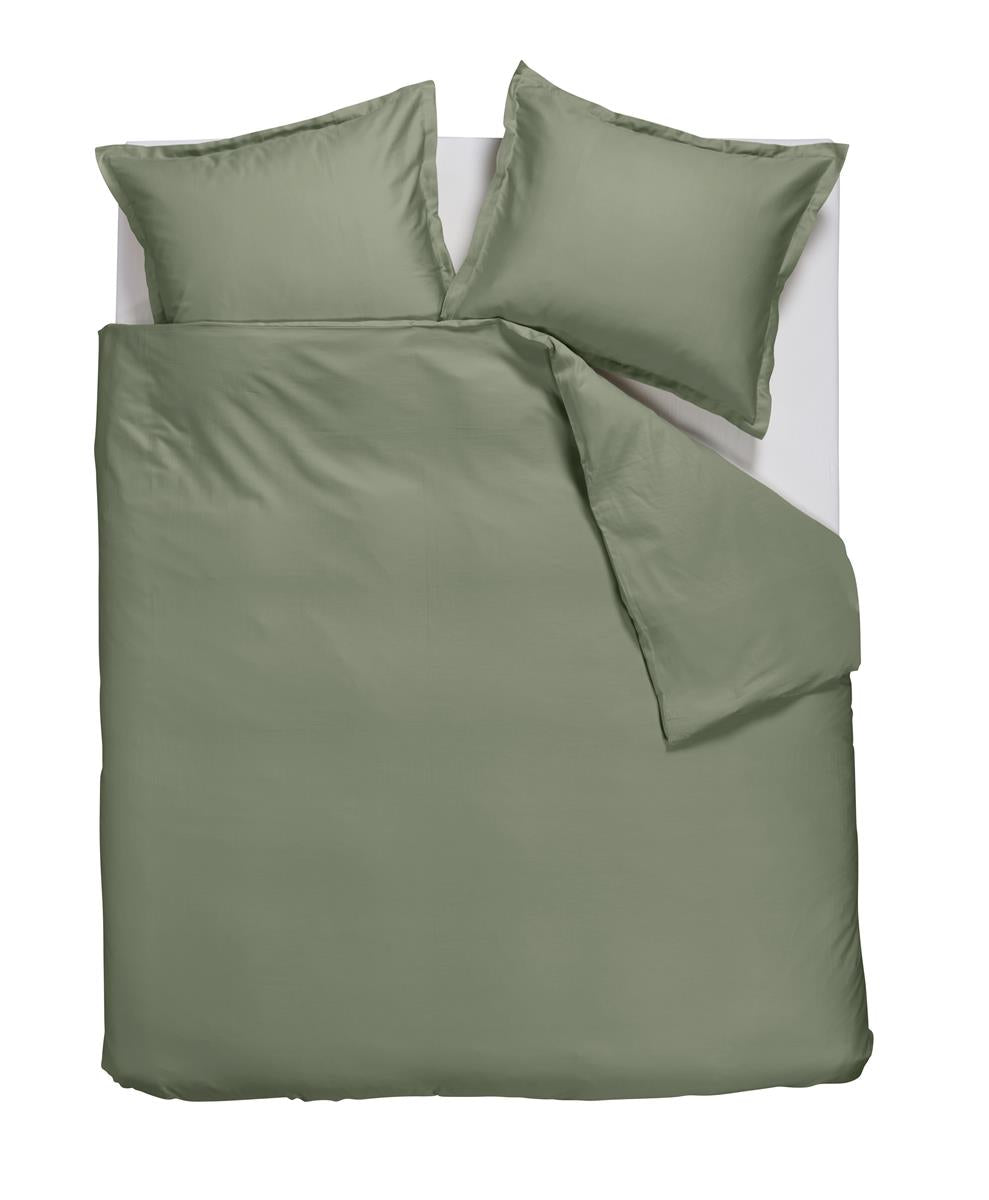 Ambiante dekbedovertrek Satin Uni - 240x200/220 cm - groen
