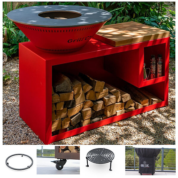 Pack Printemps Brasero Traditionnel Aluminium 103 Noir Double Cuve