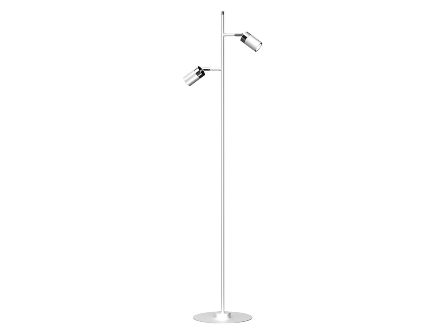 Lampa podłogowa Joker 2-punktowa metalowa biała