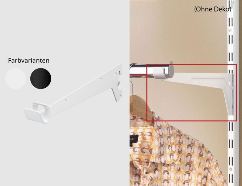 Träger für Kleiderstange 25 cm