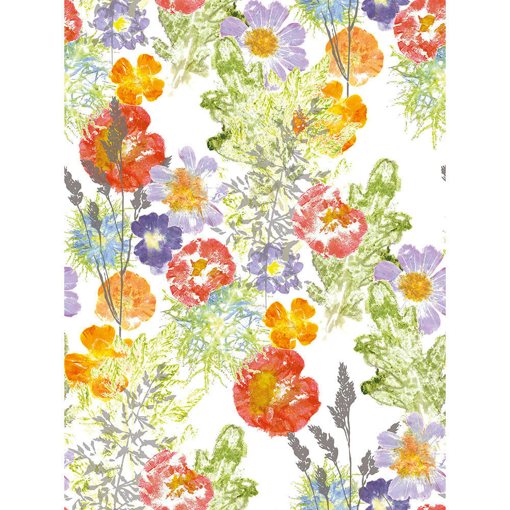 MILLE FLEUR SAUVAGE FLORAISON - Torchon  pur coton multicolore 50x70
