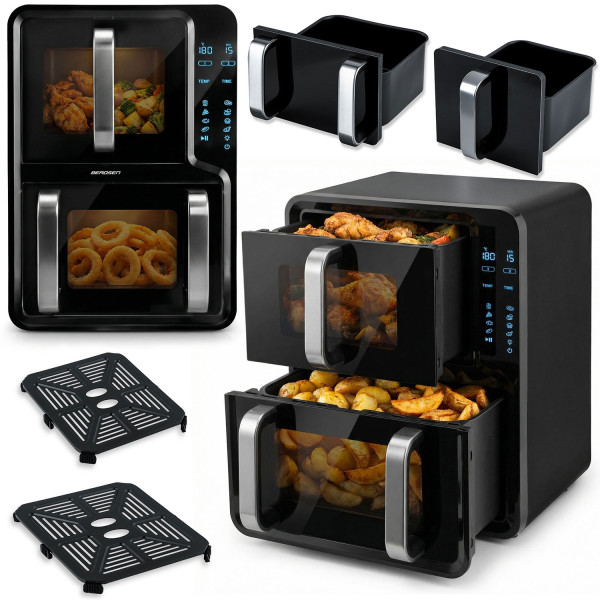 Frytkownica beztłuszczowa Berdsen BD-664 dwukomorowa 12 L Air Fryer 2800W