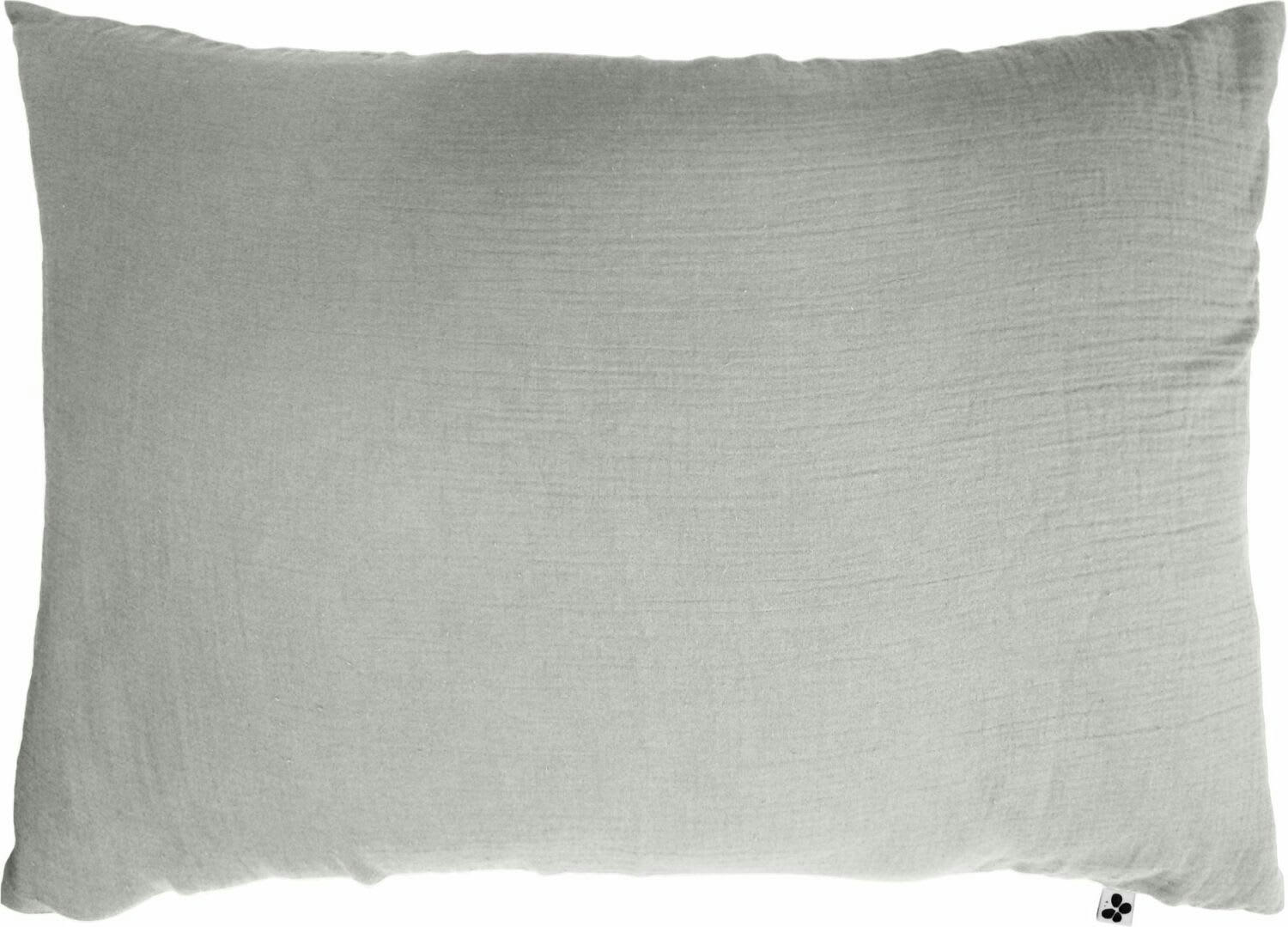 GRIS - Taie d'oreiller gaze de coton gris 50x70 cm
