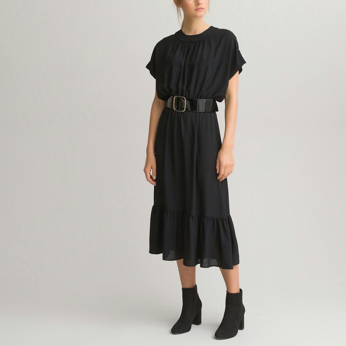 Robe longue manches courtes