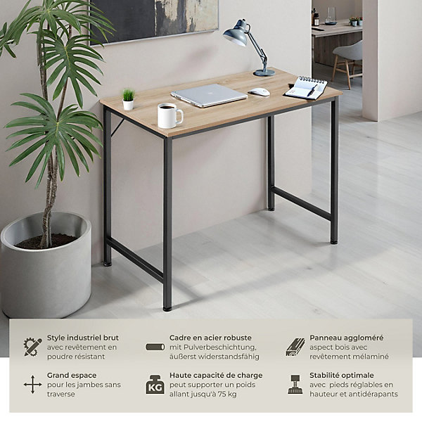 Bureau Style industriel Grand espace pour les jambes