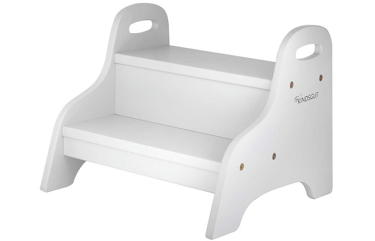 - Marchepied enfant en bois gris