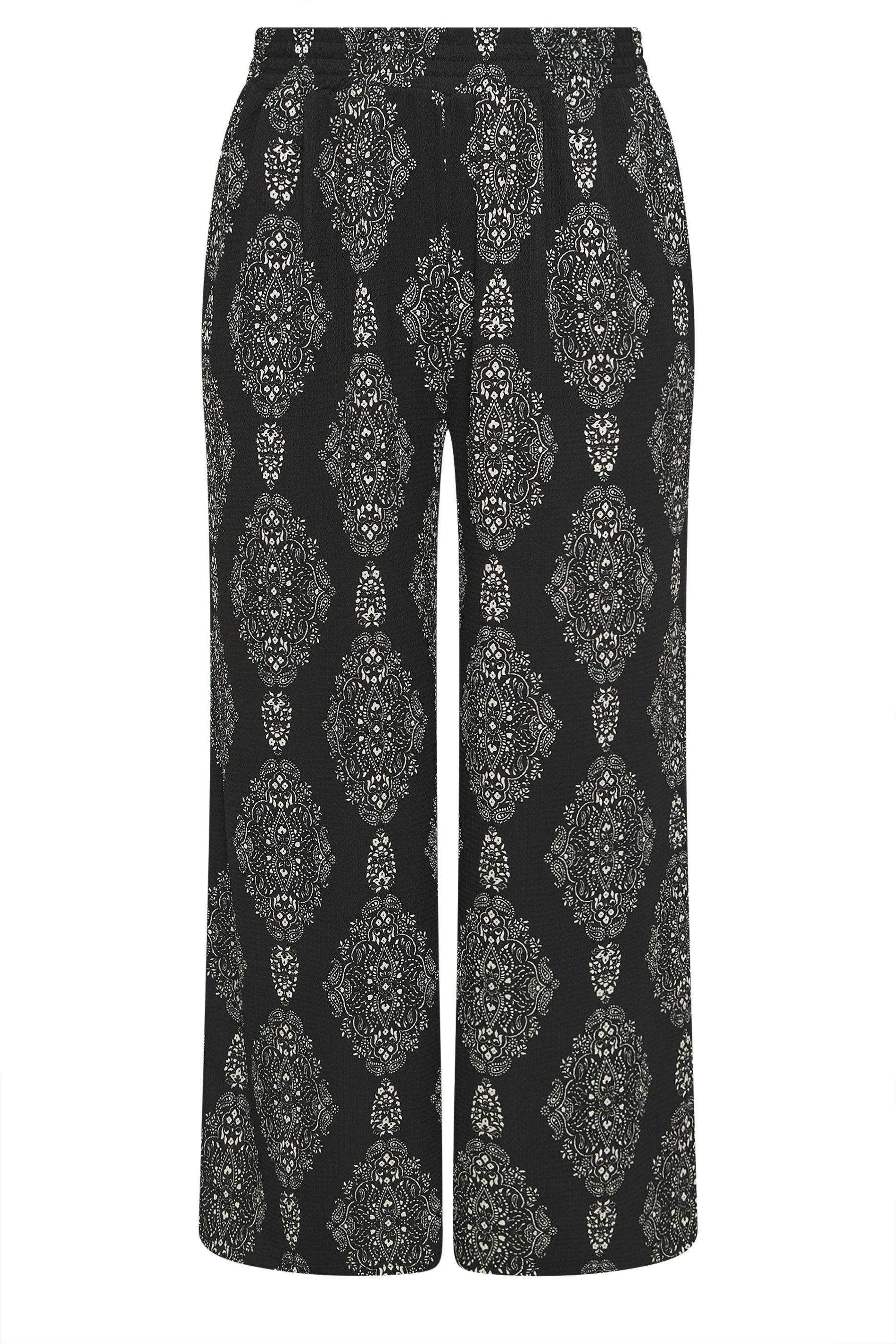 Yours Paisley Textured Trousers