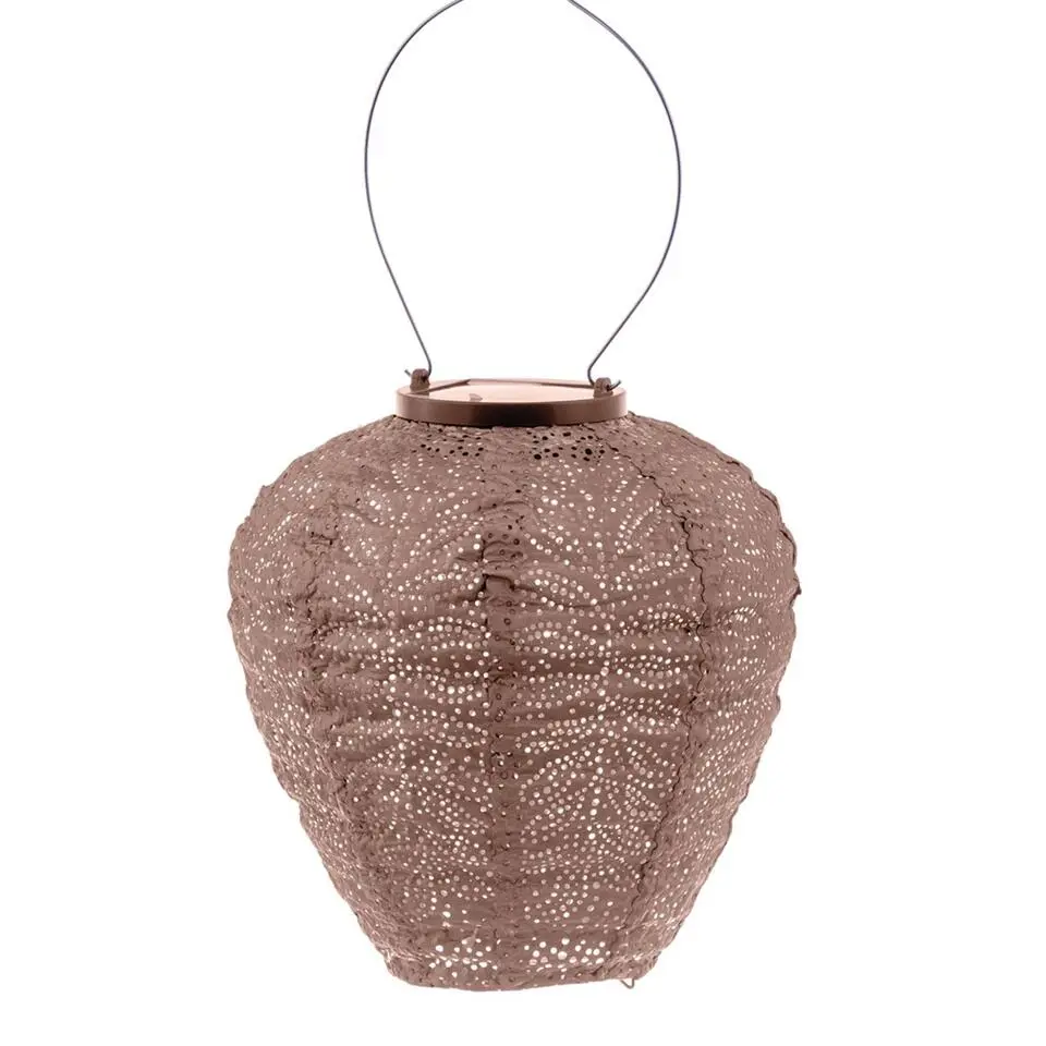Lumiz solar lampion - topaze tulip - 20 cm - licht taupe