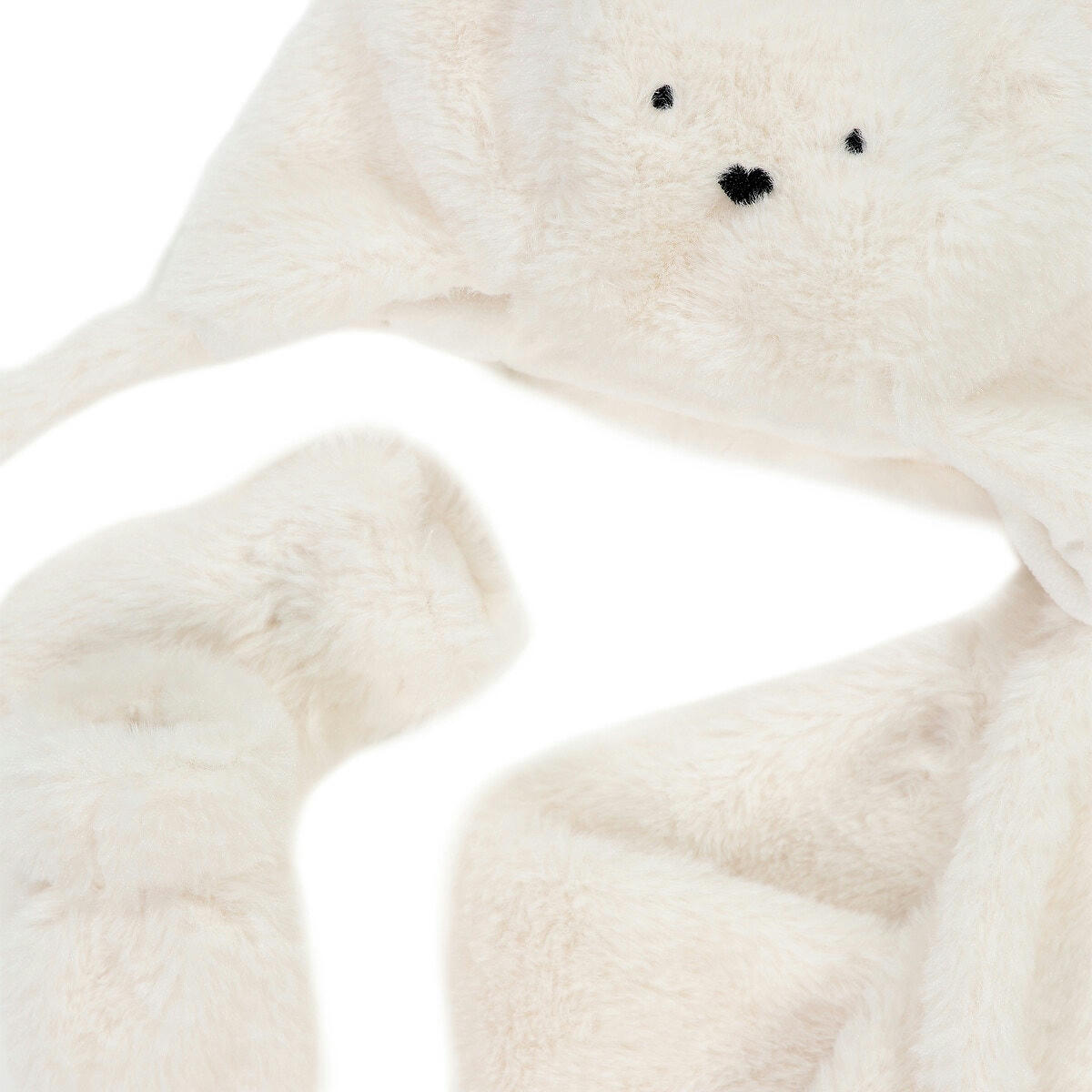 Ensemble bonnet + snood + moufles peluche ours