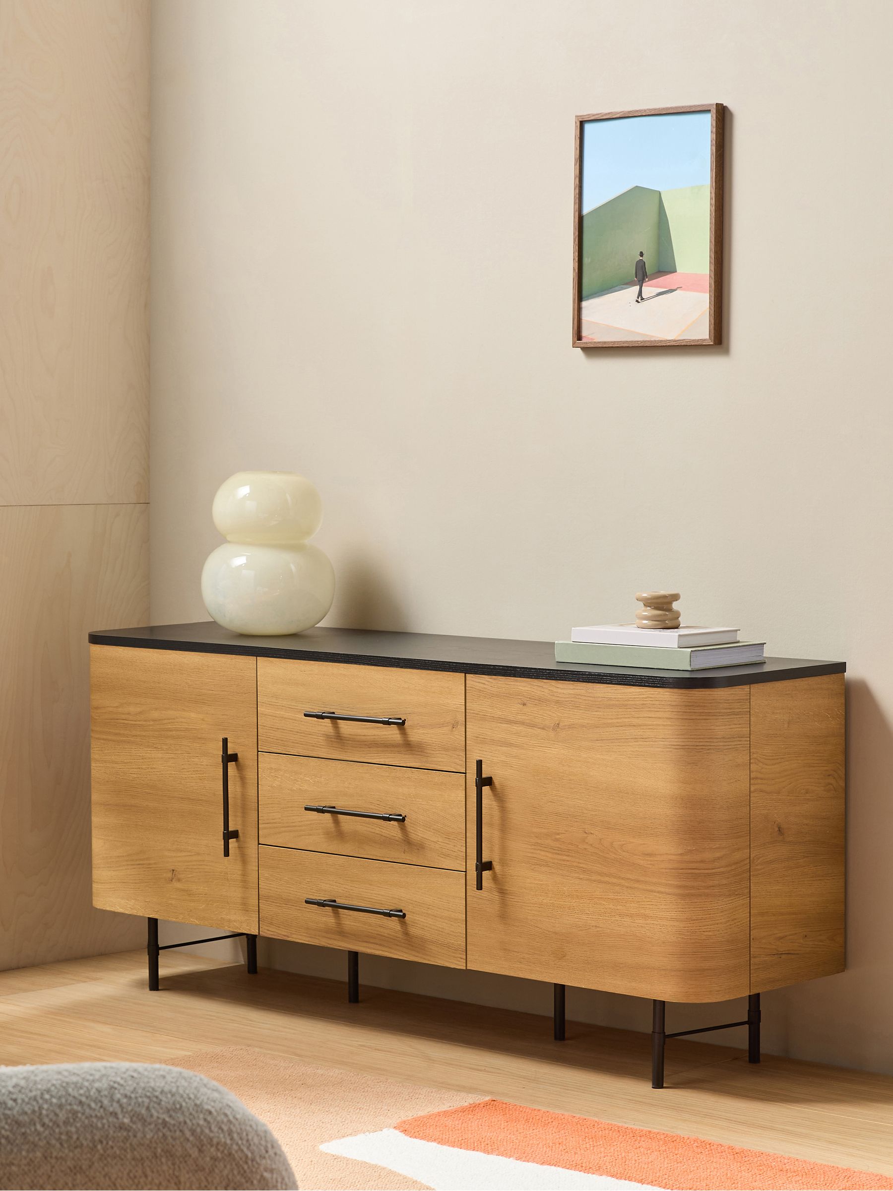 Zeke Large Sideboard in Oak Effect