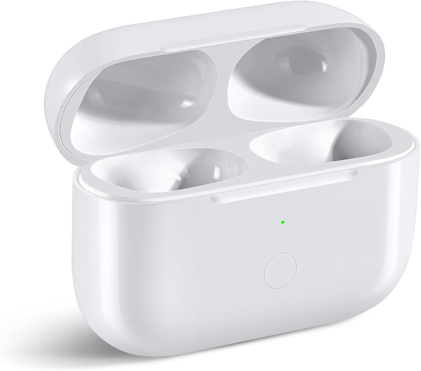Wireless Charging Case Replacement Compatible with AirPod Pro 2nd & 1st Generation, Air Pod Pro 2 1 Charger Case with Bluetooth Pairing Sync Button,USB-C Charging,White
