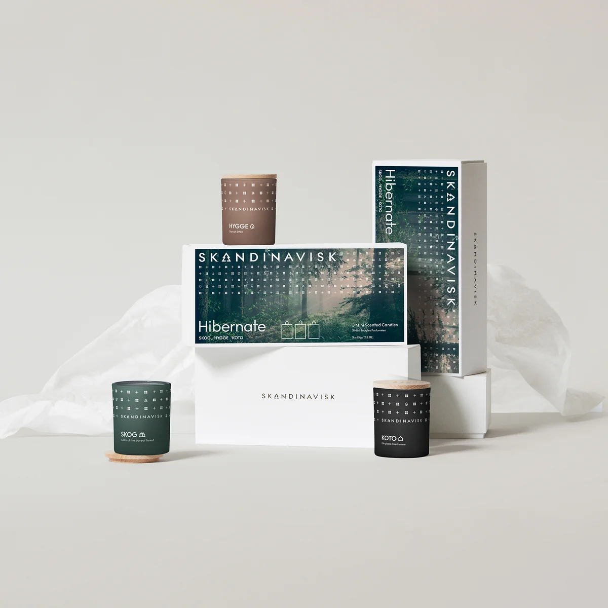 Skandinavisk - Kerzenset Mini, Hibernate (3er-Set)