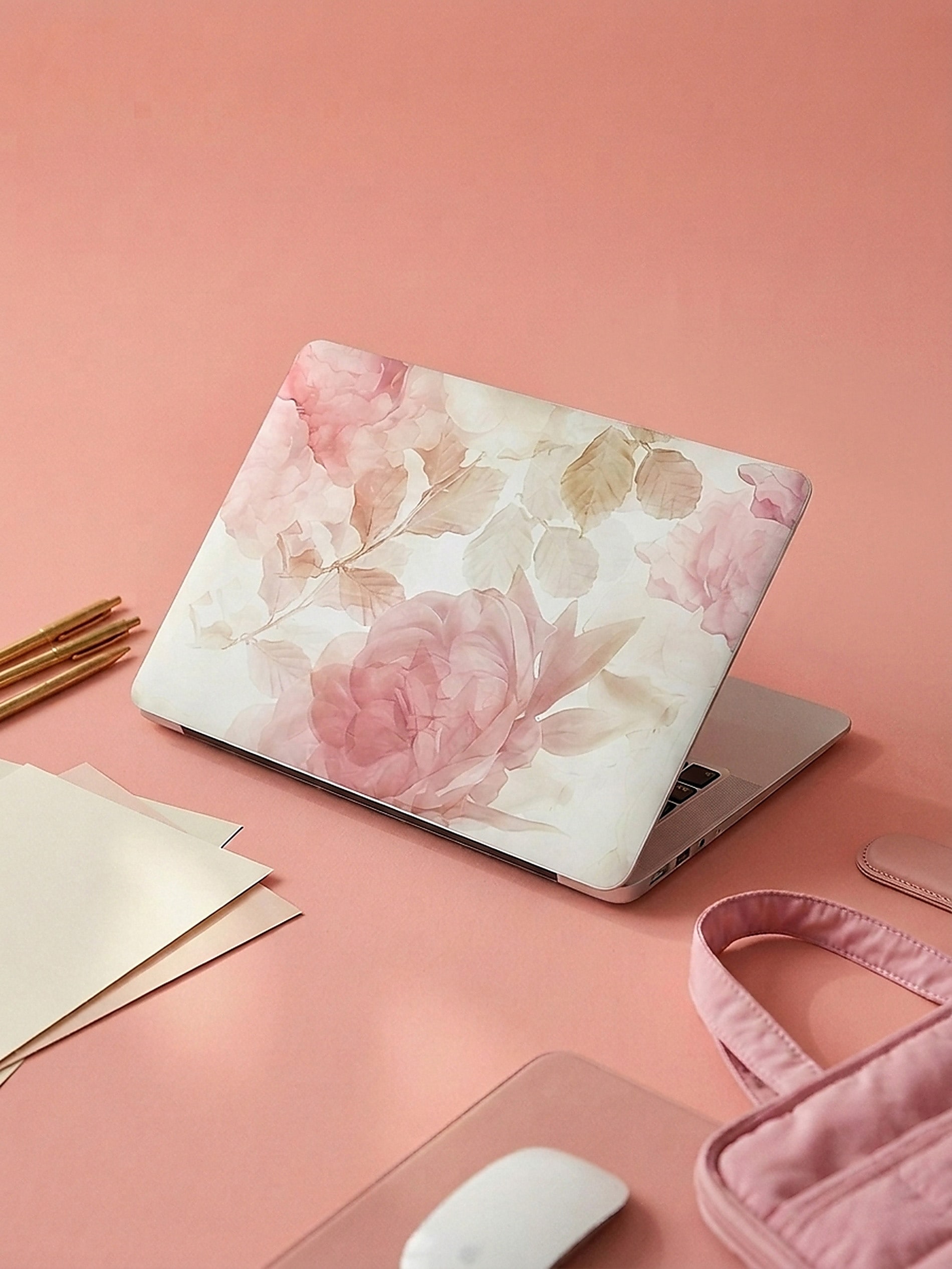 Naklejka na laptopa z motywem kwiatowym