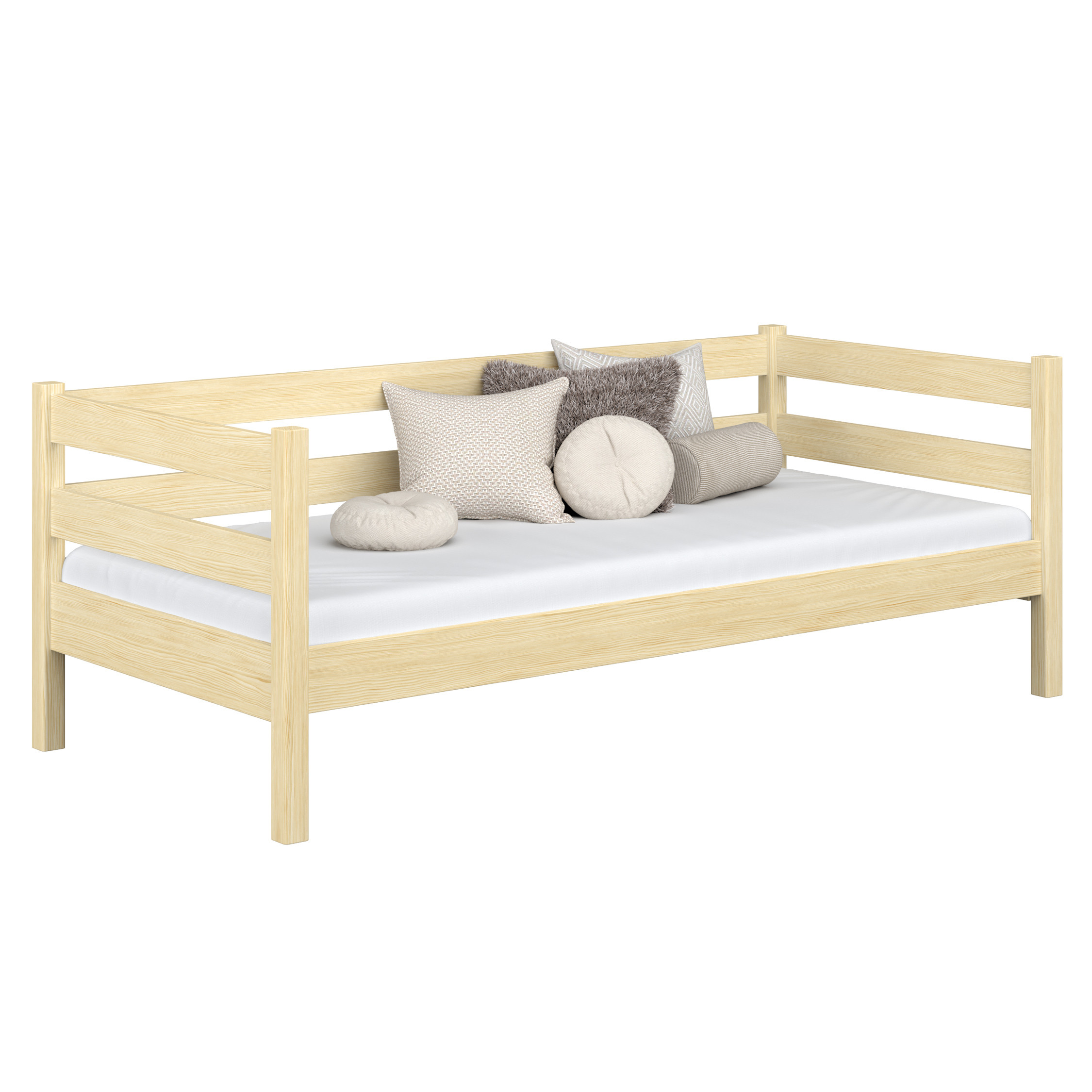 Drewniane łóżko sofa N01