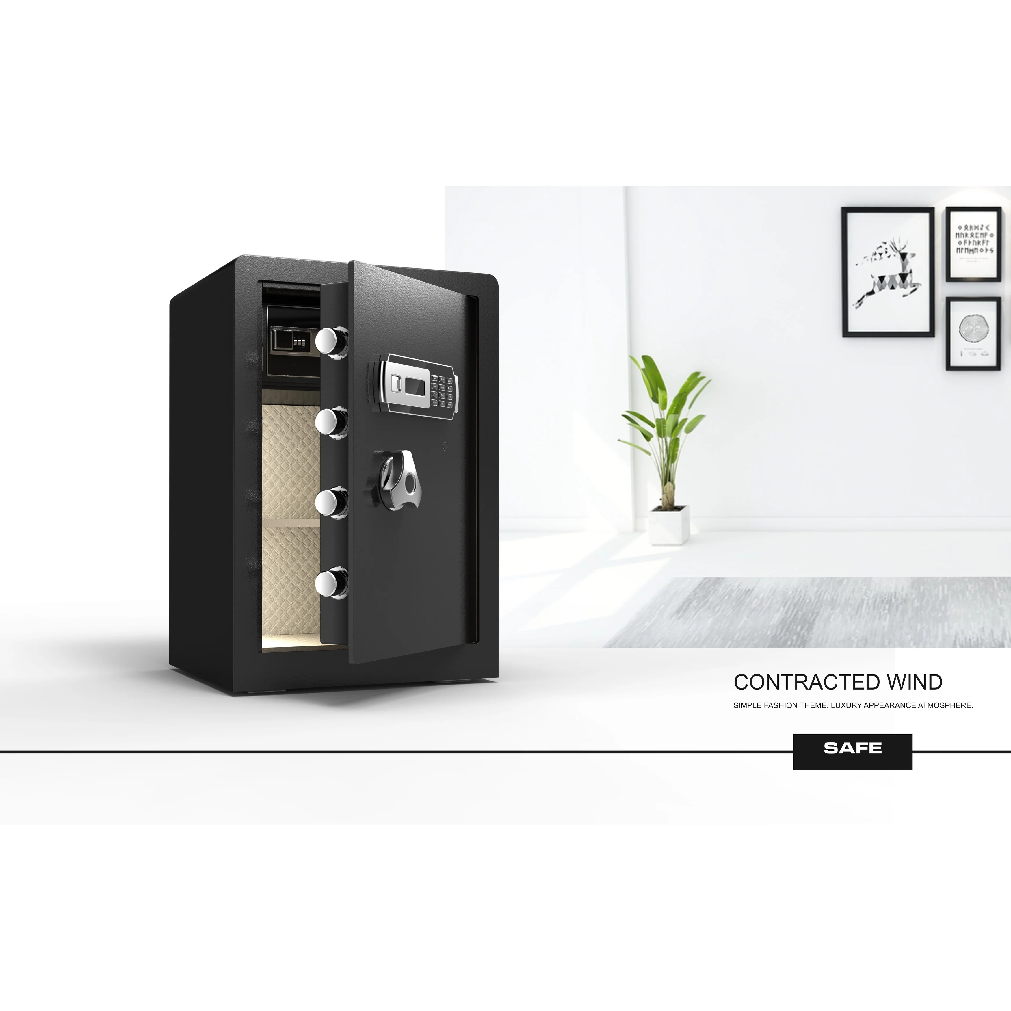 Nestfair 2.3 Cubic Feet Digital Security Safe Box - Black