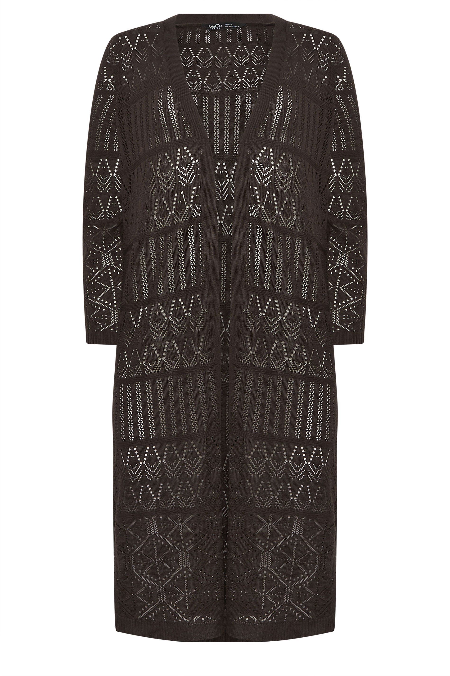 M&Co Petite Pointelle Longline Cardigan