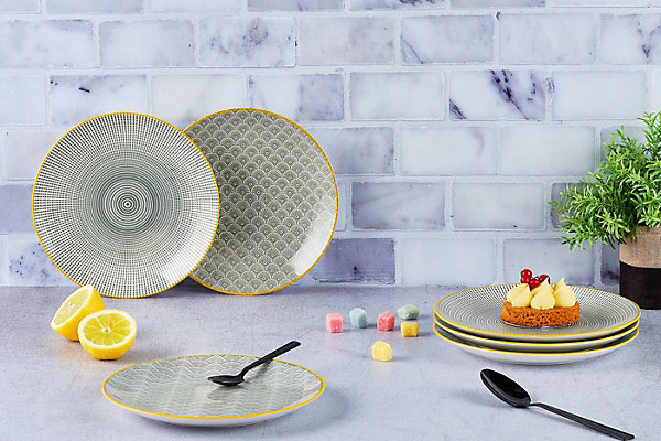 Assiette PATTERN 21cm - 6 pièces - Eclipse