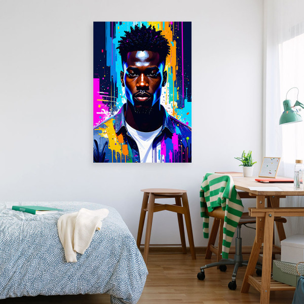 Obraz do salonu sypialni, Abstrakcja Portret Mężczyzny 20x30