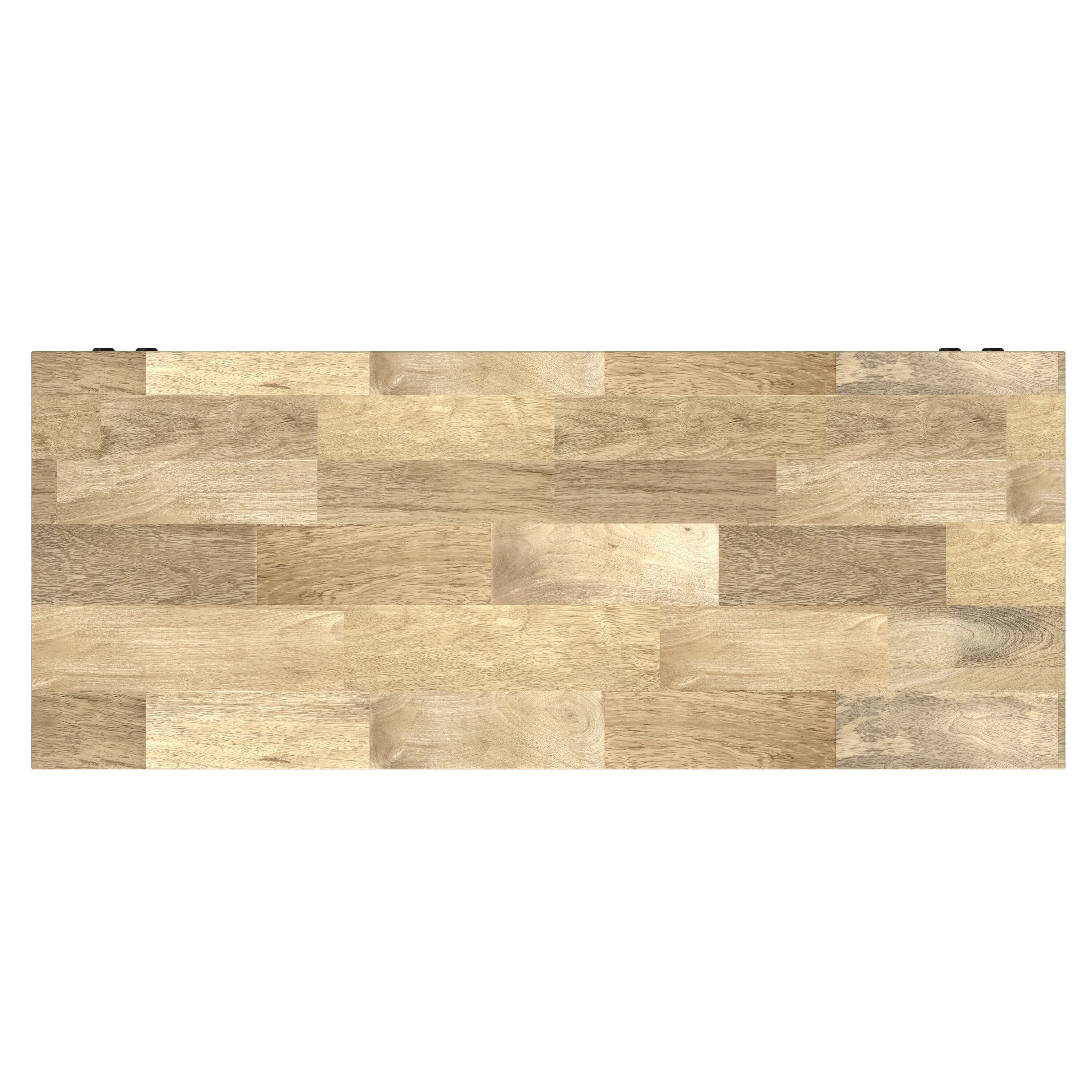 Westmont Solid Mango Wood Hall Tree with Bench, Open Storage, Hooks & Industrial Metal Frame