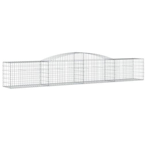 NNEVL Arched Gabion Baskets 3 pcs 400x50x60/80 cm Galvanised Iron