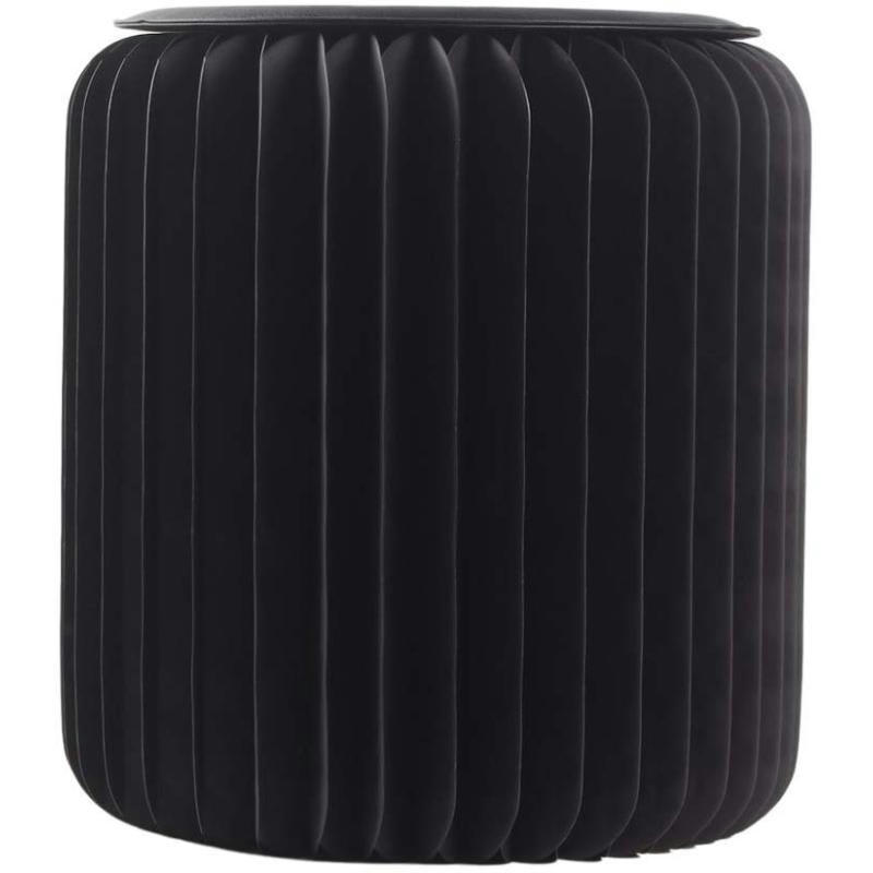 - Pouf design en carton plié 35 cm noir
