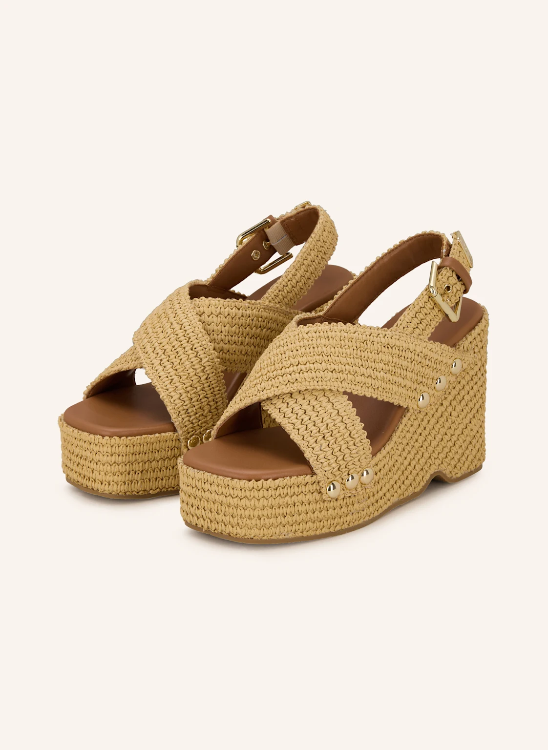 maje Plateau-Wedges mit Nieten