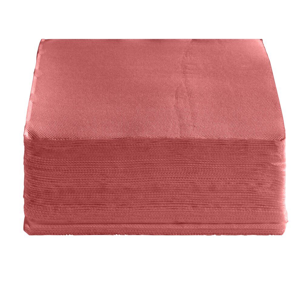 Serviette carrée rouge 2 plis en papier x40