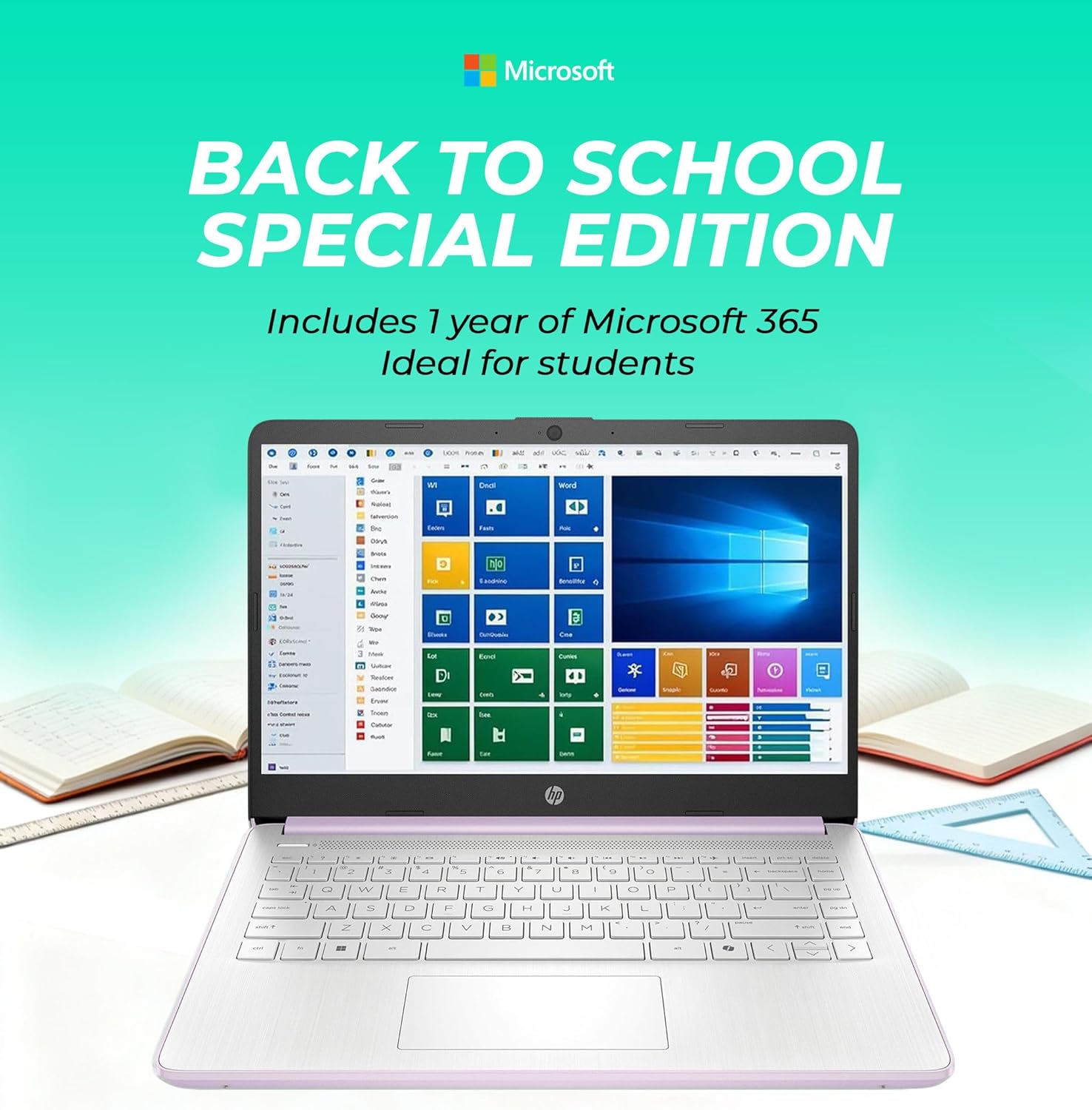 HP Ultrabook Laptop with Office 365 & Copilot AI • Intel 4-Core CPU • 1.1TB Storage (1TB OneDrive and 128GB SSD) • 8GB RAM • Windows 11 w/o Earbuds