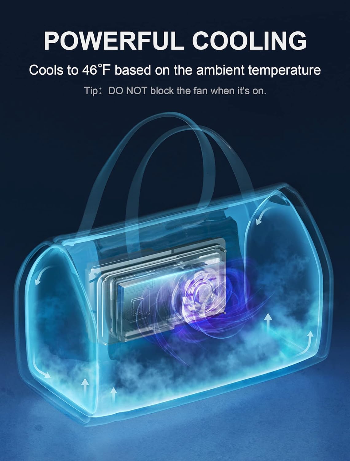 Electric Cooler Bag, 12V Thermoelectric Cooler Warmer Plug in for Vehicles, Portable Refrigerator for Car, RV, and Camping Use, 18L/20 Cans Capacity