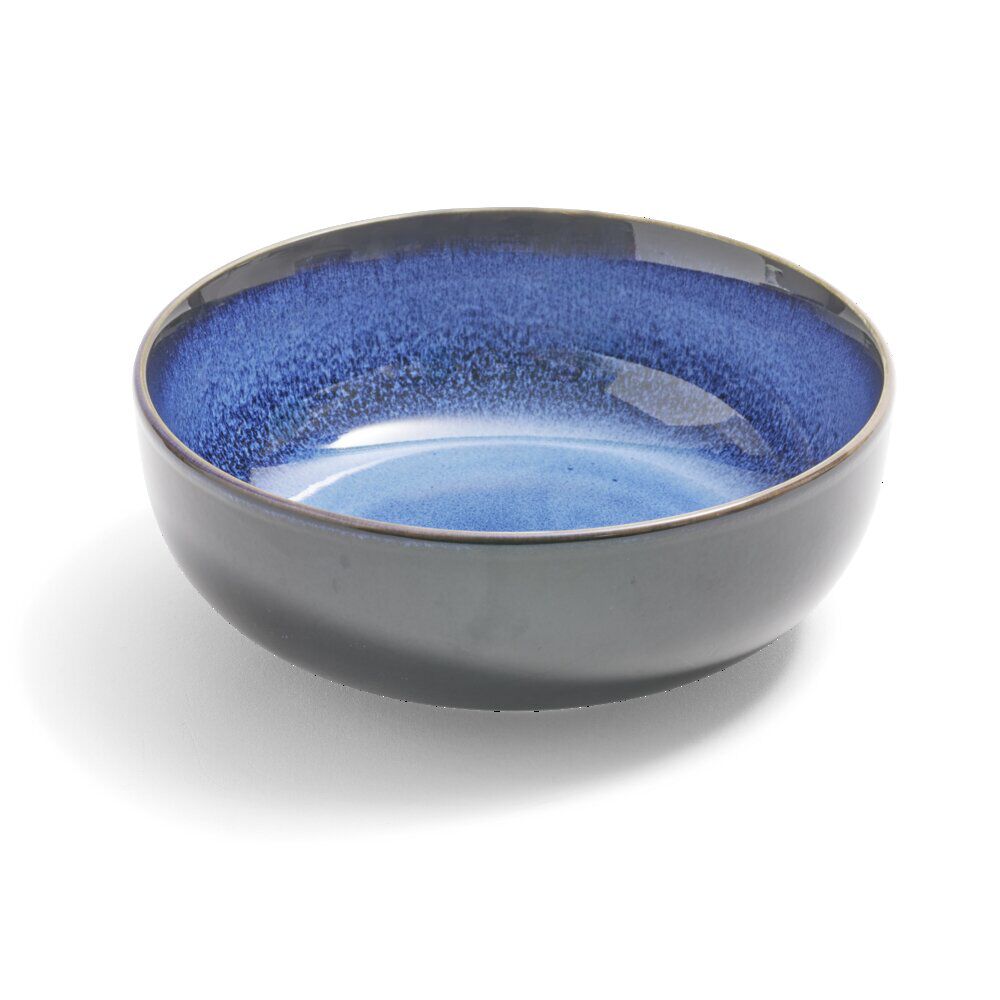 Bol Meteor porcelaine noir et bleu Ø16cm