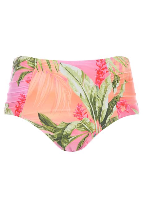 Womens Pink Sunset High Waist Bikini Briefs