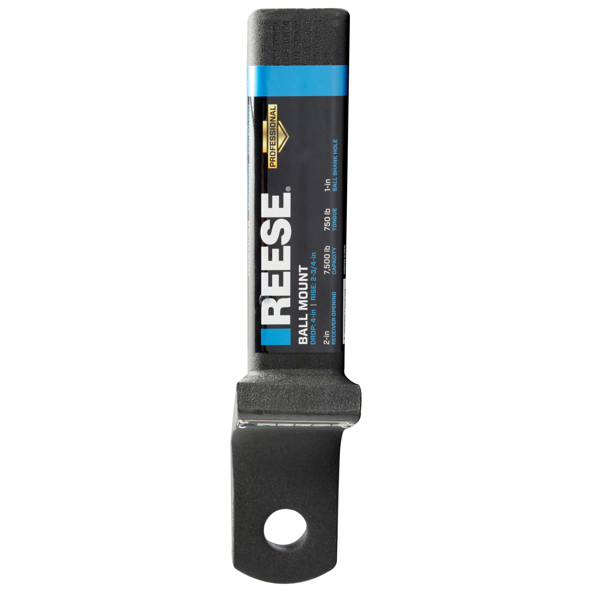 Reese Professional Ball Mount, 4-in Drop, 7,500 lbs