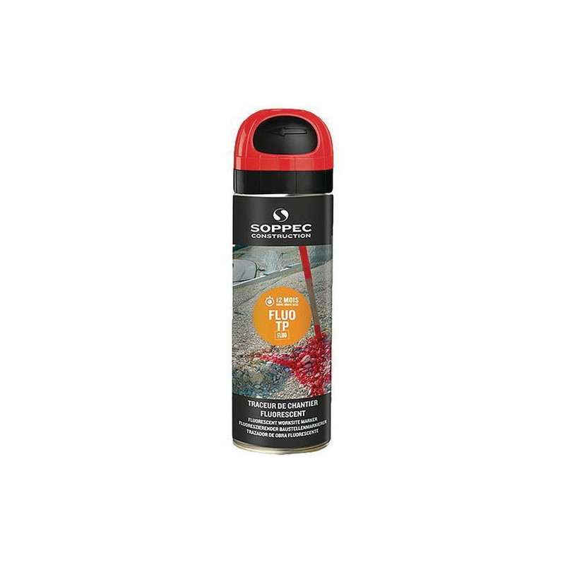 Spray de traçage fluo rouge 0,5 L