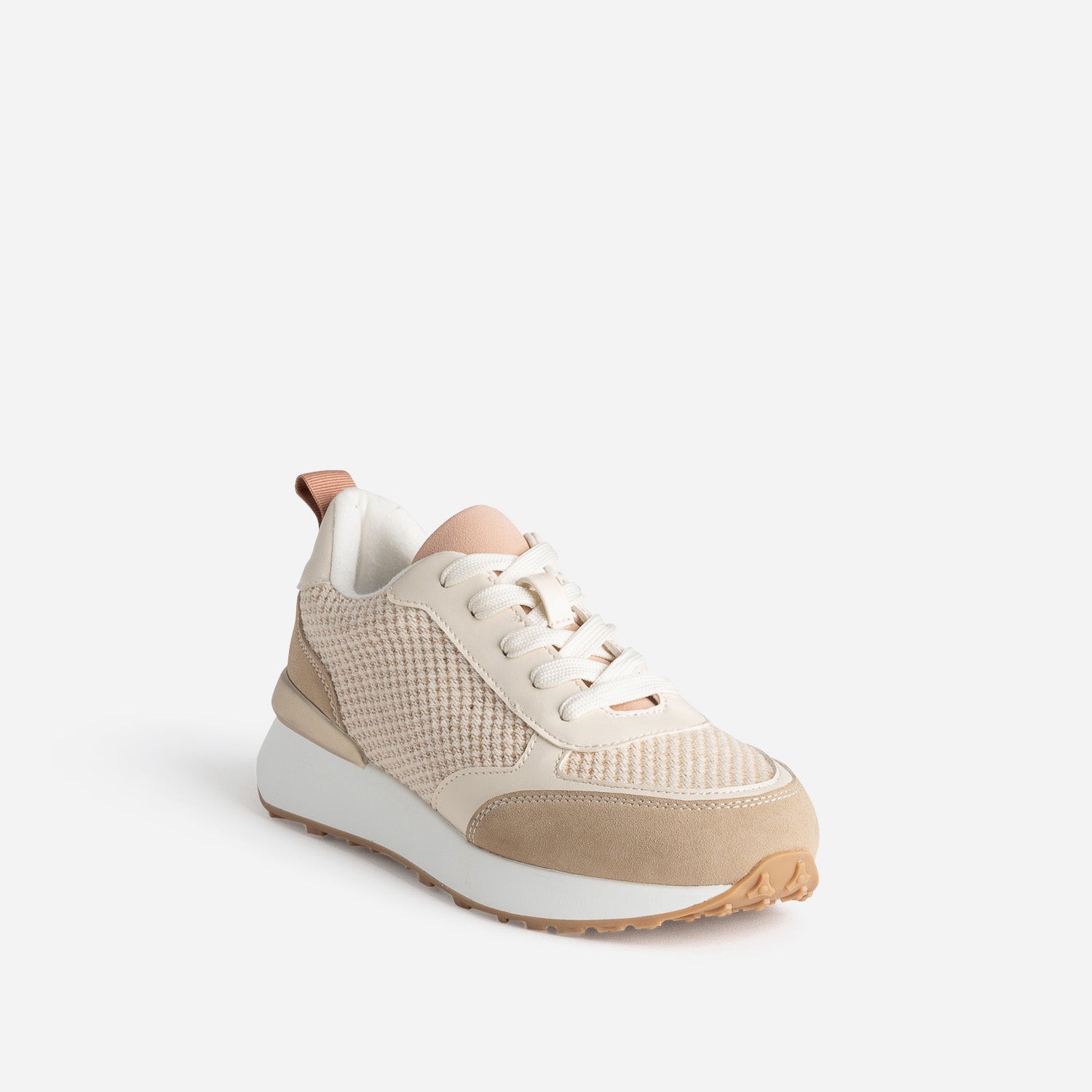 Tennis TEXTO beige bi-matière
