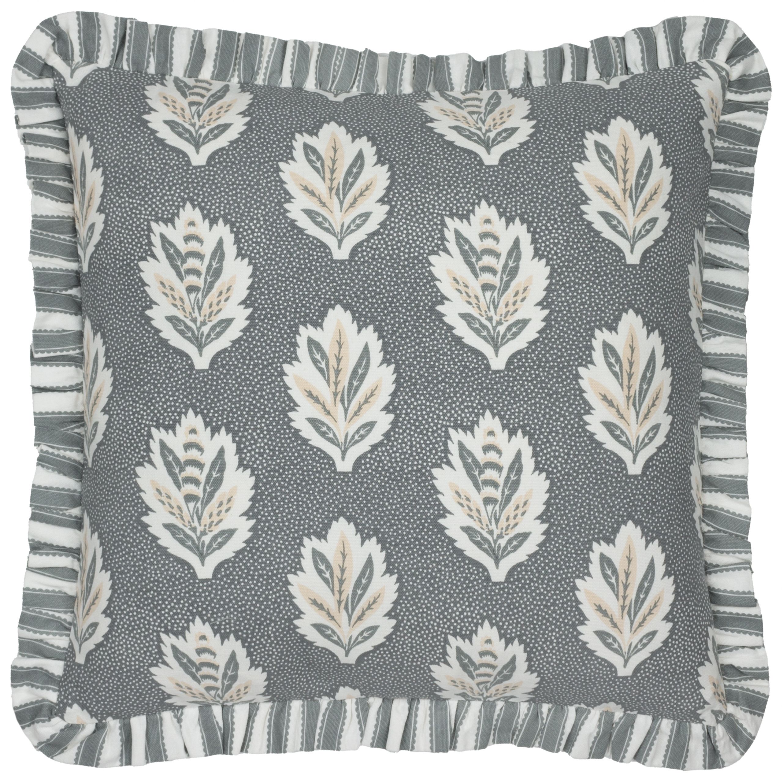 Sanderson Sessile Leaf Ruffle Cushion