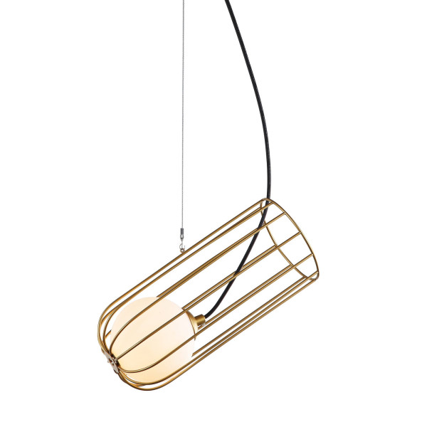 Lampa wisząca złoto-biała Coco 1xG9x25W wym: 94x24x24 cm Italux