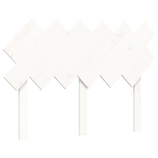 NNEVL Bed Frame with Headboard White 137x187 cm Double Solid Wood