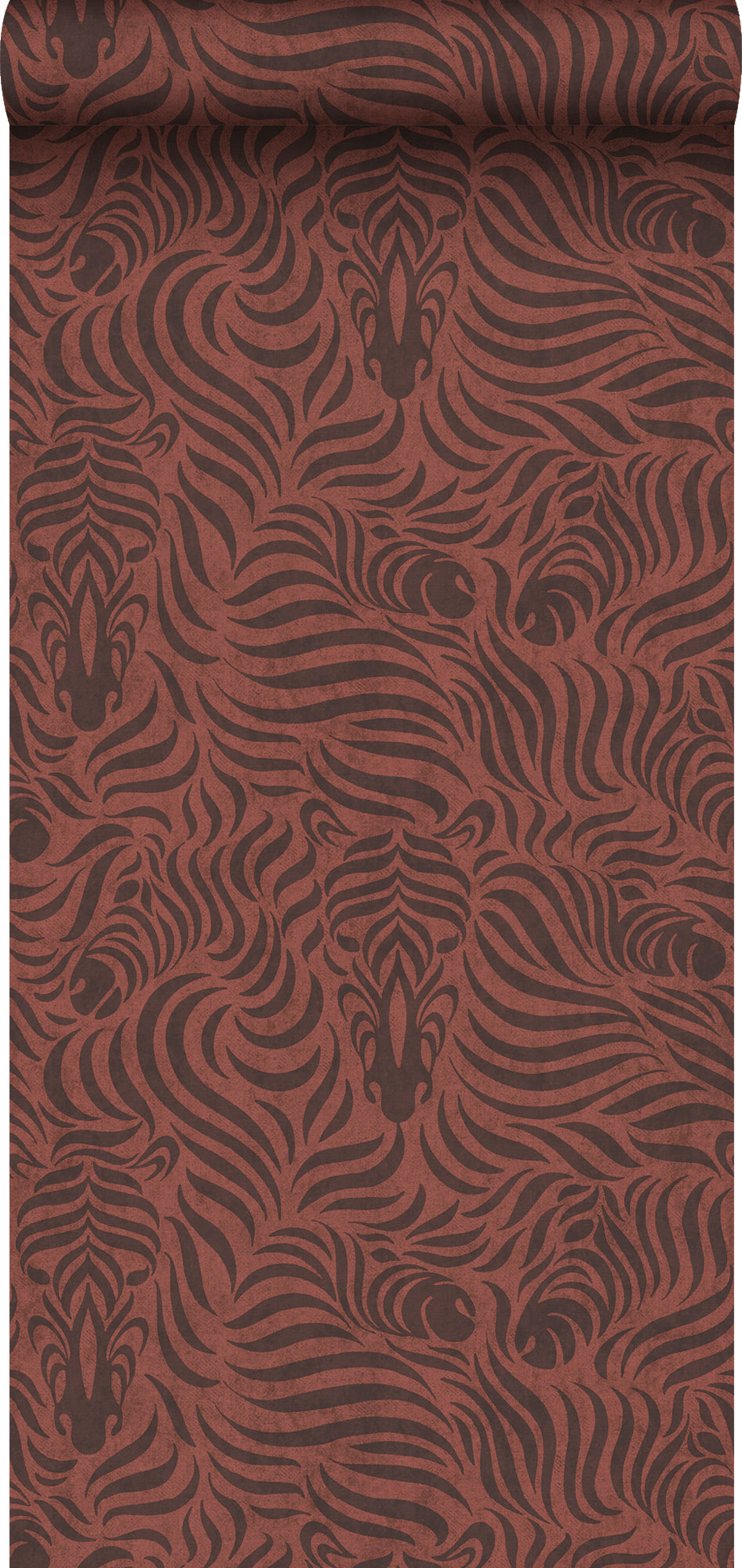 Sanders & Sanders behang zebra's terracotta en zwart - 53 cm x 10 m - 640520