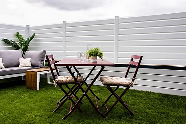 Kit clôture CLOSEA pvc blanc ral 9010 LG: 3M x HT: 1M90
