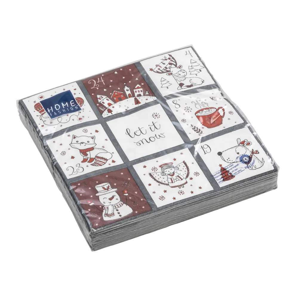 Papierserviette 20er-Set Cute Calendar