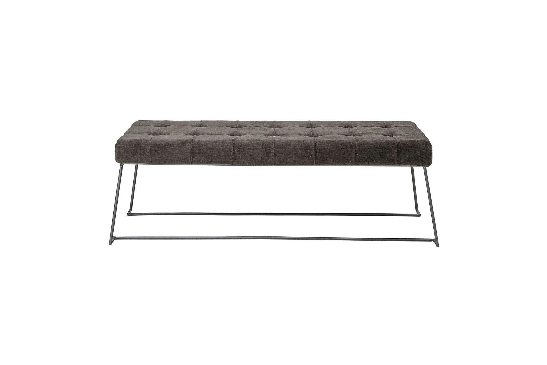 QUIBOU - Banc Marjorie polyester et fer L120cm