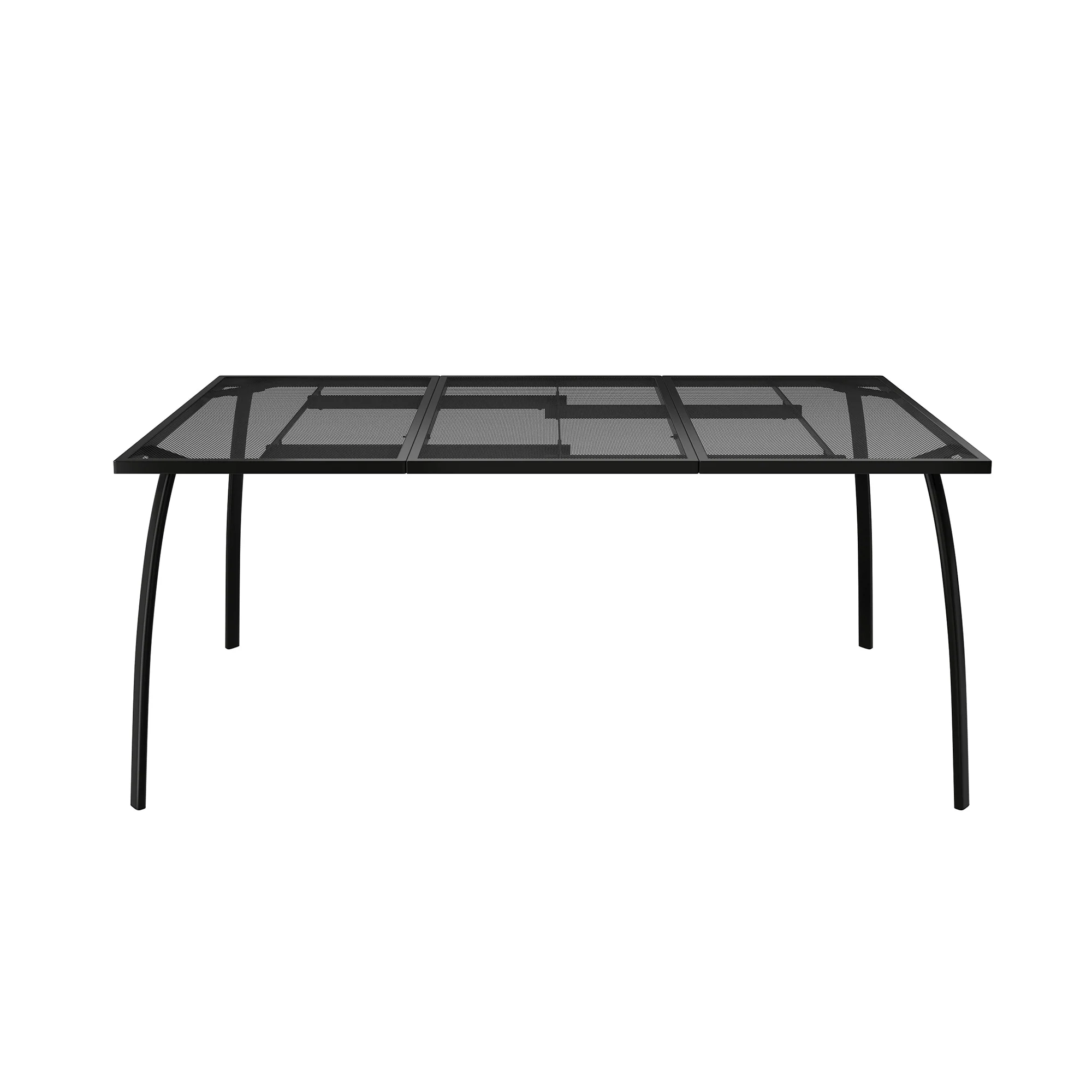 Clihome 79 Outdoor Rectangular Steel Mesh Dining Table