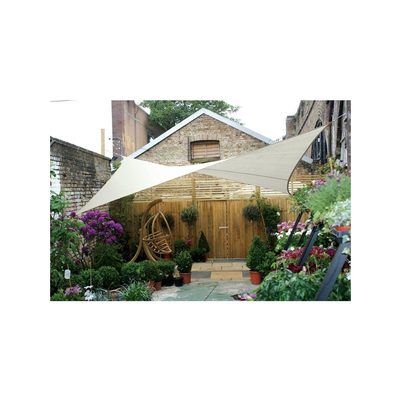 Toile d'ombrage crème carrée 3,6 x 3,6 m PEREL
