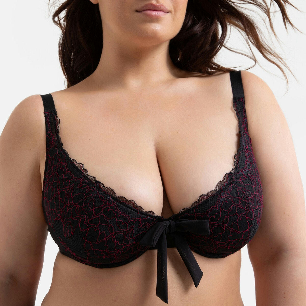 Soutien-gorge foulard grande taille en dentelle
