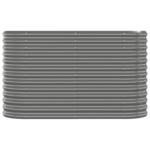 NNEVL Garden Raised Bed Powder-Coated Steel 114x40x68 cm Grey